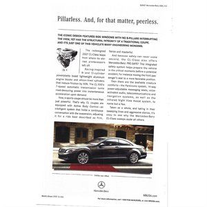 Mercedes Benz 2007 CL 550 Luxury Car Auto 2000s Print Ad